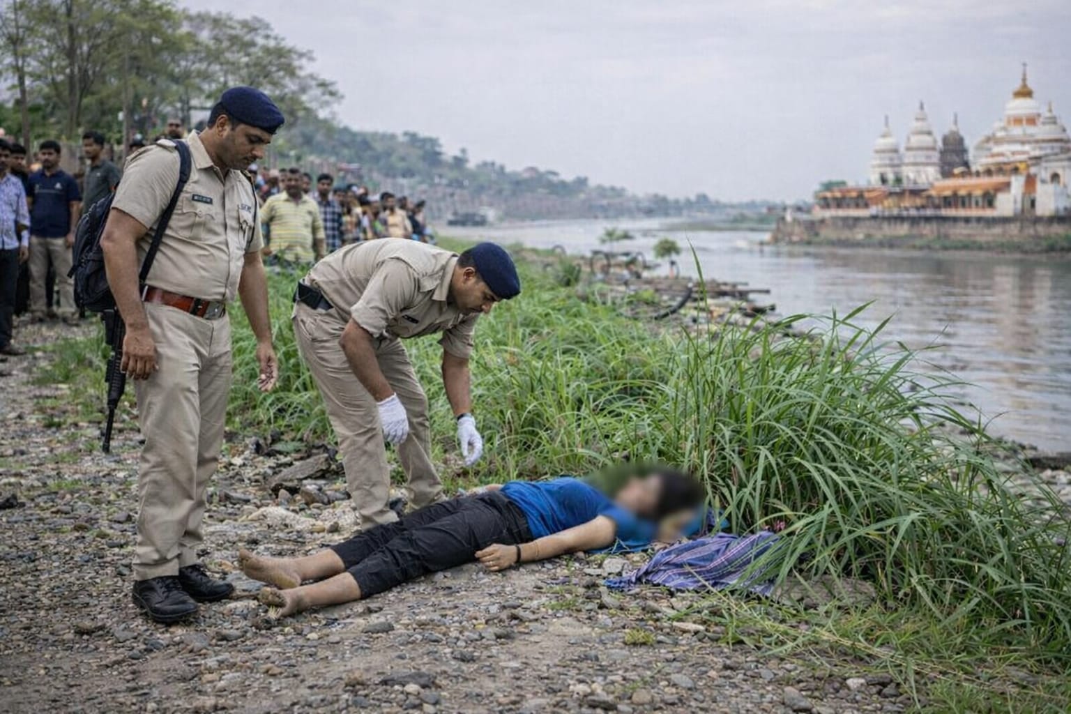 अजगैविनाथ मंदिर के पीछे युवती की लाश मिलने से फैली सनसनी