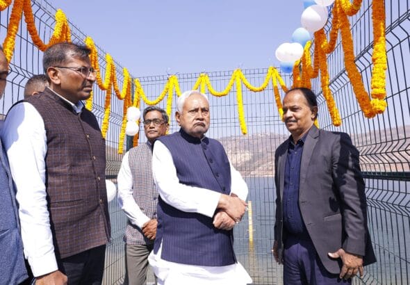 CM नीतीश कुमार का राजगीर दौरा: गंगाजी राजगृह जलाशय का निरीक्षण, मलमास मेला की तैयारियों पर सख्त निर्देश 21 IMG-20260214-WA0335