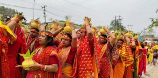 भागलपुर: ग्रीन सिटी कॉलोनी में बजरंगबली की प्राण प्रतिष्ठा, 51 महिलाओं की भव्य कलश यात्रा से गूँजा इलाका